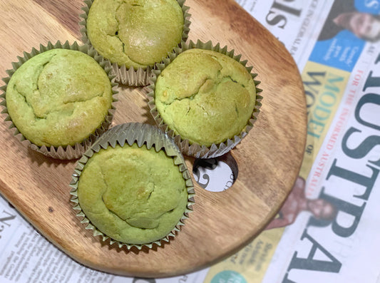 Matcha cream cheese muffin