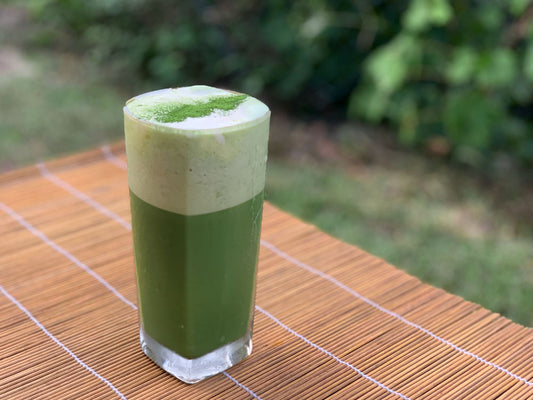 Cream cheese foam matcha tea
