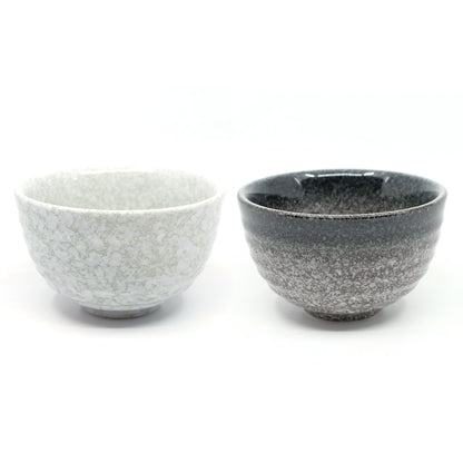 Ceramic Matcha Bowl (Chawan) Snowy Jade And Starry Black