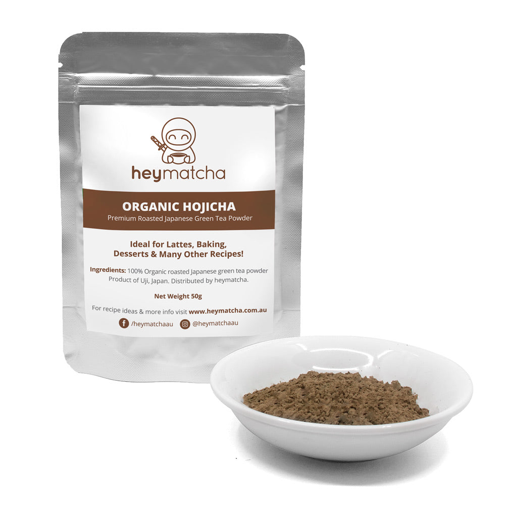 Organic Hojicha Powder | Premium Roasted Green Tea – heymatcha