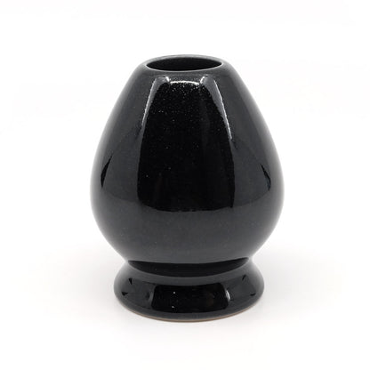 ceramic matcha whisk stand black