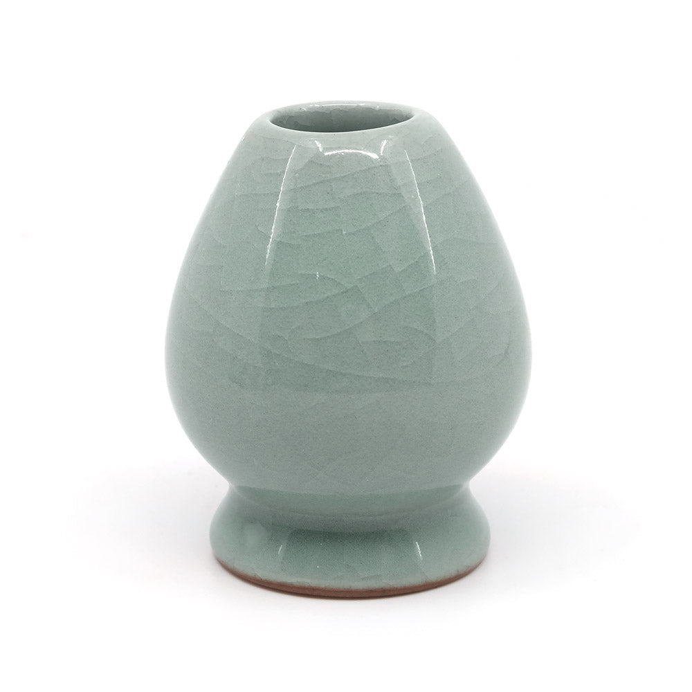 ceramic matcha whisk stand jade