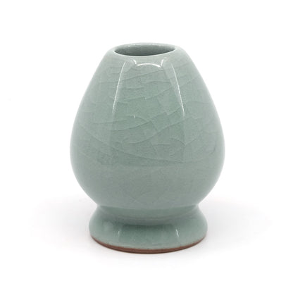 ceramic matcha whisk stand jade